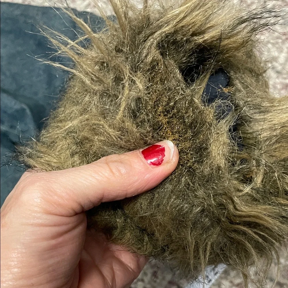 Vibtage y2k Denim quilted Jacket with Faux Fur collar and cuff Trim - Picture 7 of 11